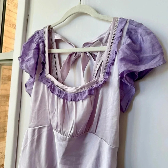 NWT Free People x Revolve Violet Visions Slip Mini Dress Lace Purple Size 0 - Picture 5 of 17